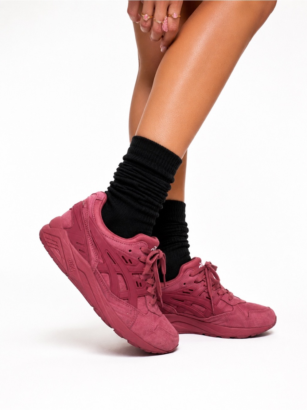 ASICS Gel-Kayano Pink Suede Monochrome Running Sneakers Women’s Size 7